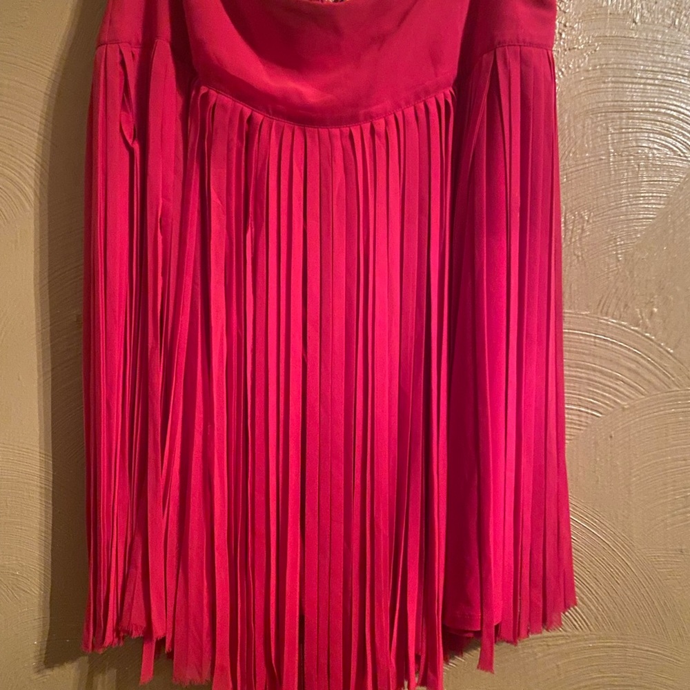 *Plus* size 16 Lane Bryant red fringed mini skirt